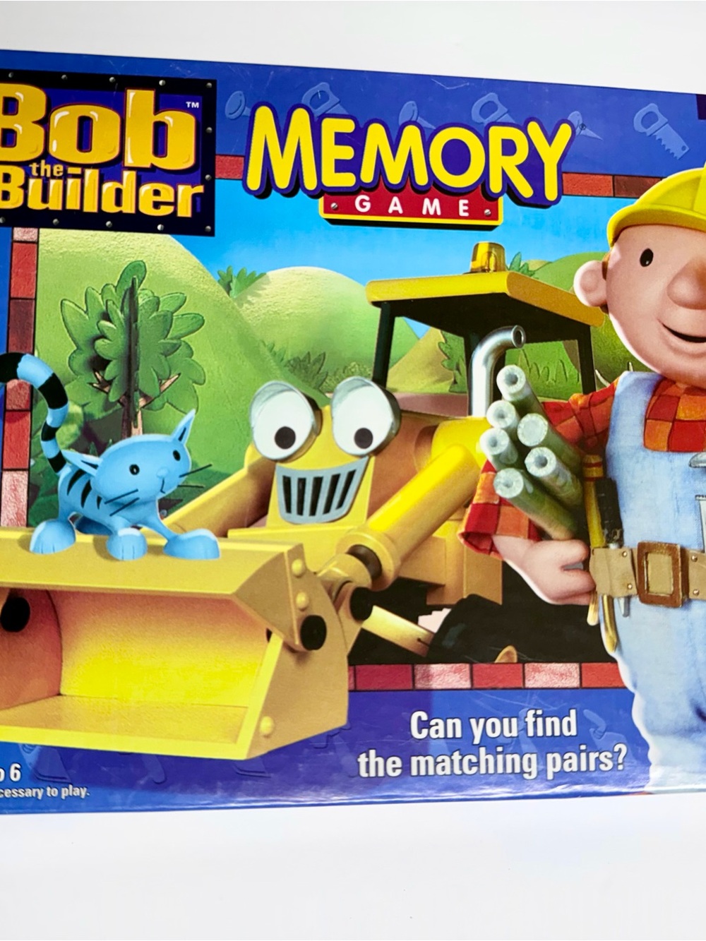 Bob the Builder Memory Match Game Complete Vintage 2001 Ages 3-6 Milton Bradley